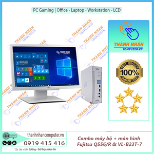 ComBo Máy bộ Fujitsu FMVB1000FZ + Màn Hình Fujitsu VL-B23T-7 Trắng tinh khôi - Intel Thế Hệ 6 - Ram 8Gb - SSD 240Gb