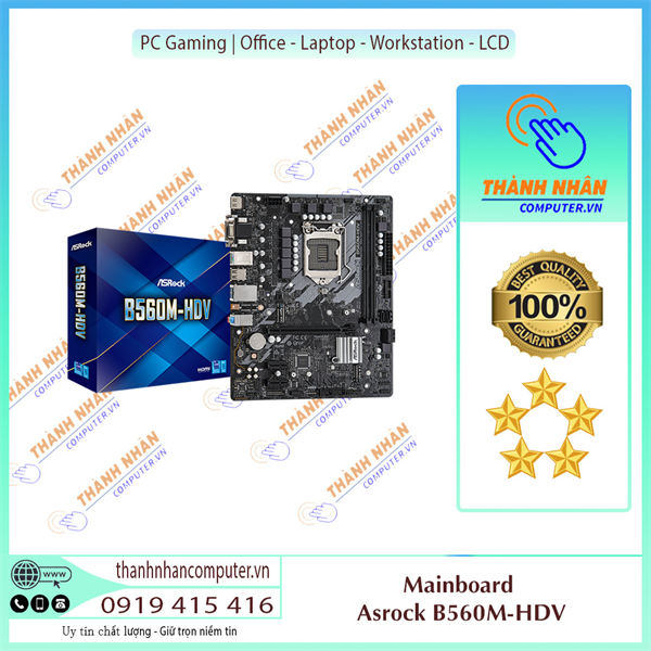 Mainboard ASROCK H410M-HVS (Intel H410, Socket 1200, m-ATX, 2 khe RAM DDR4) New Fullbox