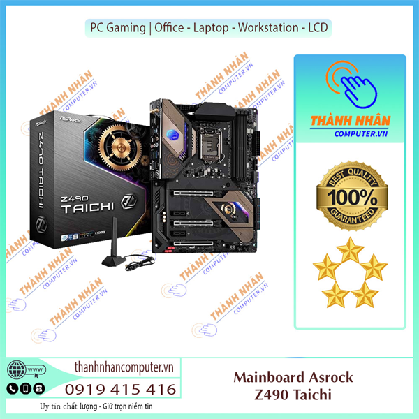 Mainboard Asrock Z490 Taichi (Chipset Z490/ Socket LGA1200/ VGA onboard) New Fullbox