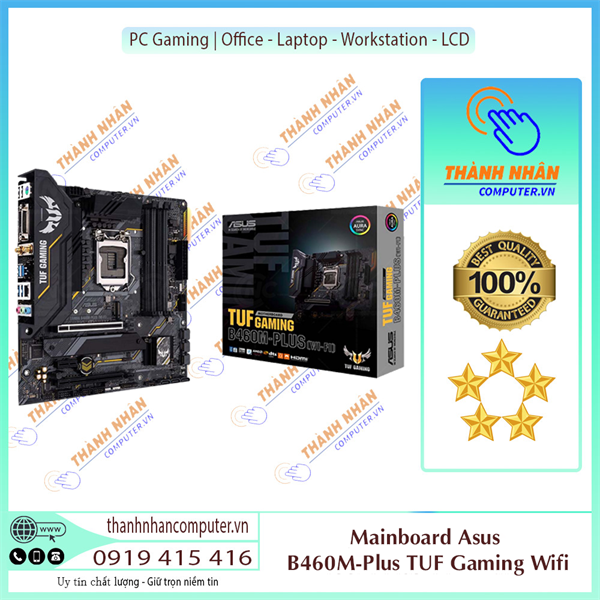 Mainboard ASUS TUF GAMING B460M-PLUS/ B460M-PLUS Wifi (Intel B460, Socket 1200, m-ATX, 4 khe Ram DDR4) New Fullbox