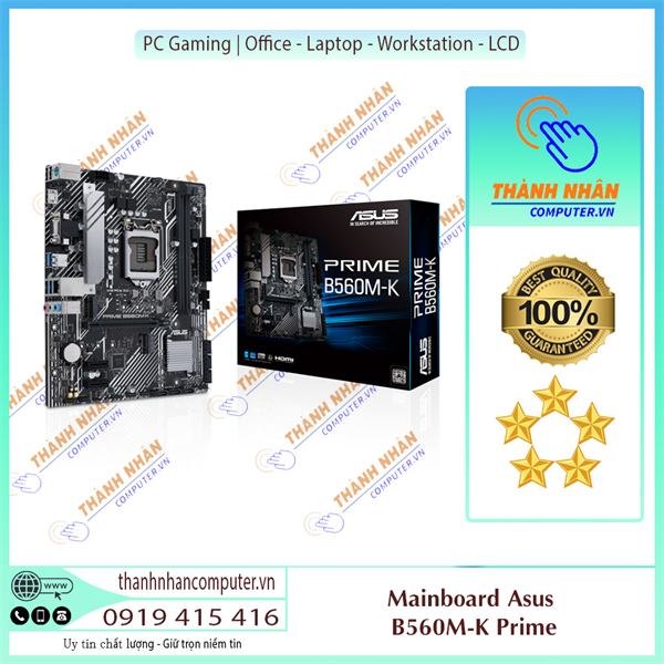 Mainboard ASUS B560M-K PRIME (Intel B560, Socket 1200, m-ATX, 2 khe Ram DDR4) New Fullbox