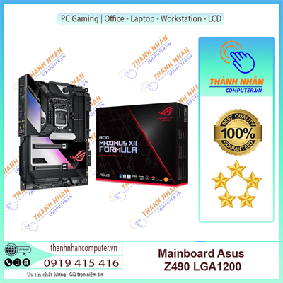 Mainboard ASUS ROG MAXIMUS XII FORMULA Z490 LGA1200(Intel Z490, Socket 1200, ATX, 4 khe RAM DDR4) New Fullbox