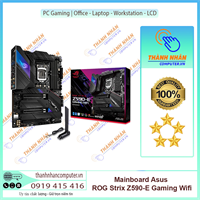 Mainboard ASUS ROG STRIX Z590-E GAMING WIFI (Intel Z590, Socket 1200, ATX, 4 khe Ram DDR4) New Fullbox
