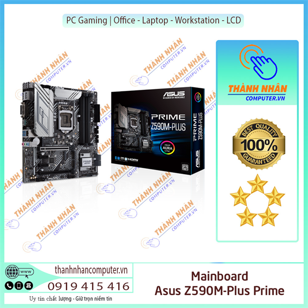 Mainboard Asus Prime Z590M - Plus (Intel Z590, Socket 1200, mATX, 4 khe RAM DDR4) New Fullbox