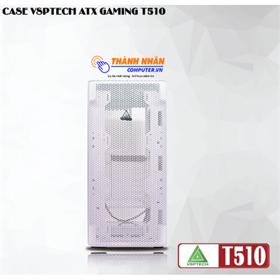 Case Gaming VSP T510 Trắng - Hồng - Đen Mặt Lưới New 100%