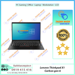 Laptop Lenovo ThinkPad X1 Carbon Gen 6 - Intel Core i5 8350 Ram 16gb SSD 256gb FHD New 98%