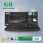 Bàn Phím Chuột Văn Phòng Vision G8 New FullBox 