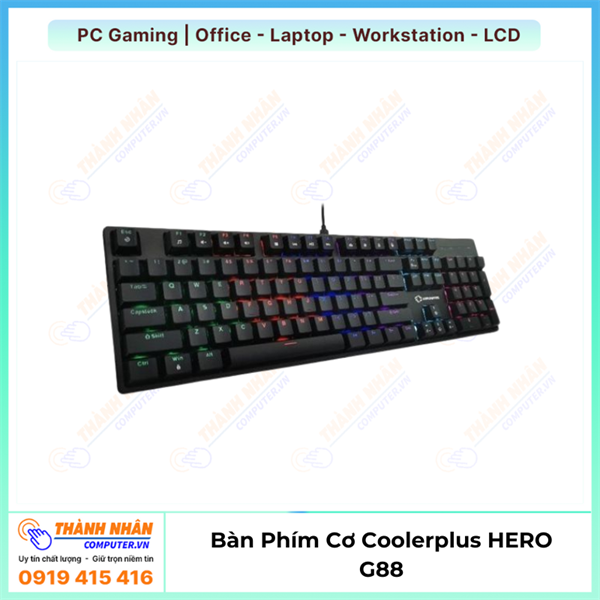 Bàn Phím Cơ Gaming Coolerplus HERO G88 New Chính Hãng