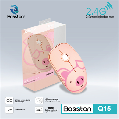 Chuột không dây Wireless Bosston Q15 Chính Hãng FullBox