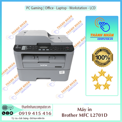 Máy in laser Brother MFC-L2701D đen trắng đa năng (Print/ Scan/ Copy/ Fax PC)