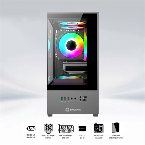Case Bẻ Cá Coolerplus CPC-EX32B/EX32W Đen/Trắng Hàng Mới Chính Hãng