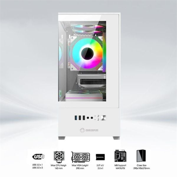 Case Bẻ Cá Coolerplus CPC-EX32B/EX32W Đen/Trắng Hàng Mới Chính Hãng