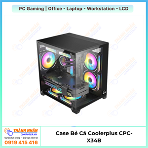 Case Bẻ Cá Coolerplus CPC-X34B/X34W (Đen/Trắng) New Chính Hãng