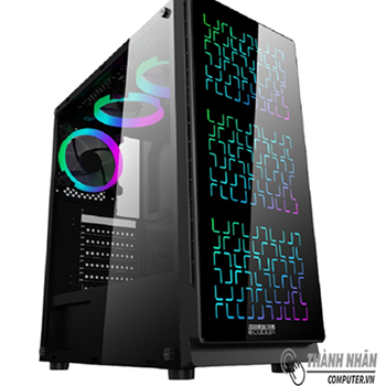 Case gaming Case KA-220 Hai Mặt Kính Cường Lực  New 100%