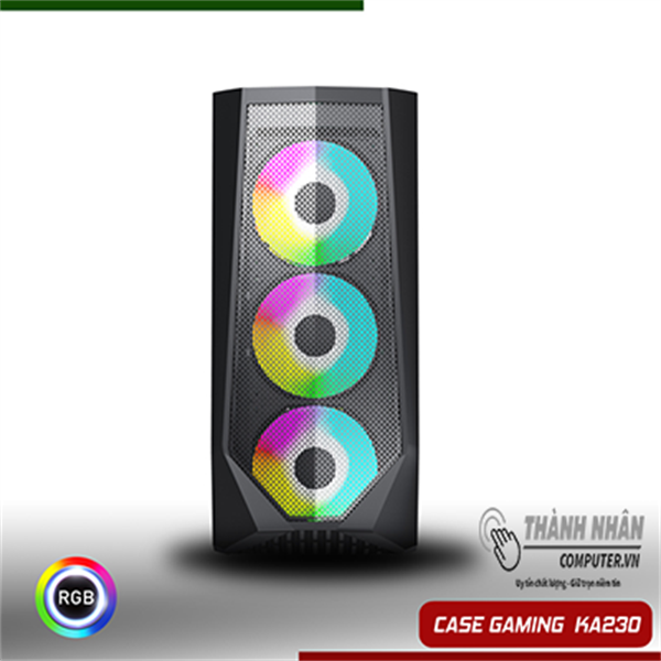 Case Gaming KA-230 Kính Cường Lực (Mặt Lưới)  New 100%