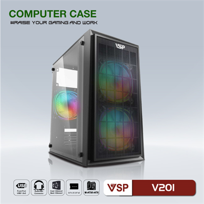 Case VSP Chính Hãng V201 V202 (Chuẩn mATX) New FullBox