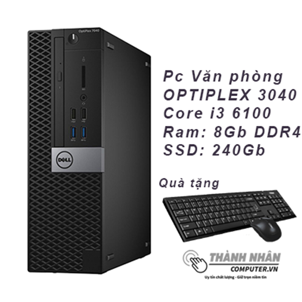 MÁY TÍNH ĐỒNG BỘ DELL OPTIPLEX 3040 SFF Intel Gen 6 Ram 8GB SSD 240GB