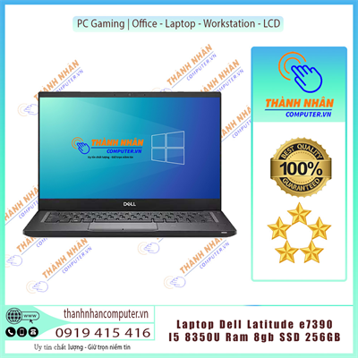 Laptop Dell Latitude e7390 I5 8350U Ram 8gb SSD 256GB New 99% 