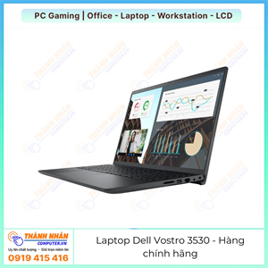 Laptop Dell Vostro 3530 Intel/8GB/512GB SSD/15.6"FHD/Dos/Black ( Nhập khẩu, full VAT, mới 100% )