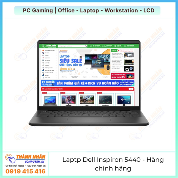 Dell Inspiron 5440 i5-1334U/512GB SSD/8GB - 16GG DDR5/14" FHD/WIN11/CARBON BLACK New