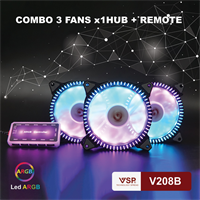 FAN CASE VSP V208B COMBO 3 FAN + HUB LED ARGB V208B