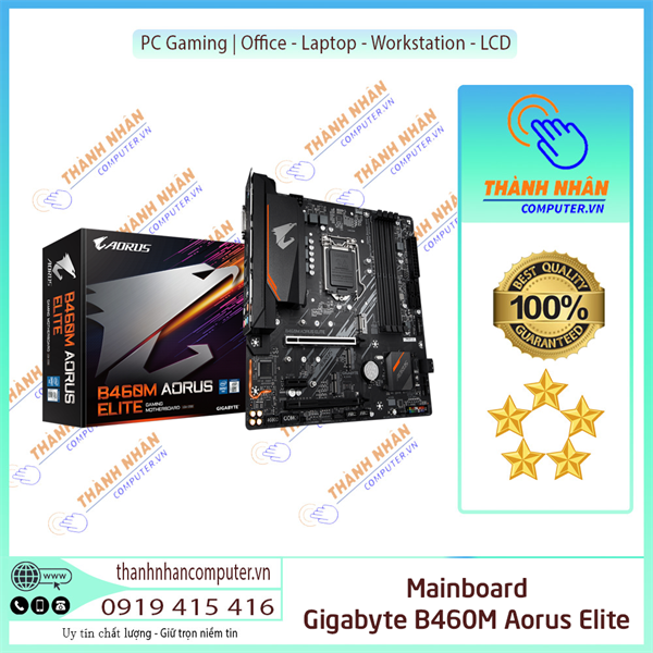 Mainboard Gigabyte B460M-AORUS ELITE (Chipset Intel B460/ Socket LGA1200/ VGA onboard) New Fullbox