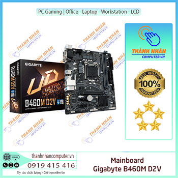 Mainboard Gigabyte B460M D2V (Intel B460, Socket 1200, m-ATX, 2 khe RAM DDR4) New Fullbox