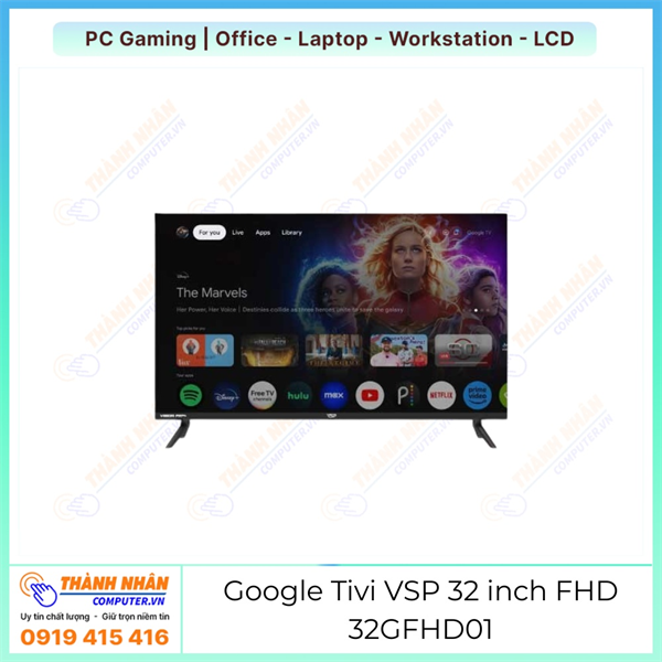SMART Tivi VSP Vision Pro+ 32GFHD01 (32inch / FHD / Google TV / DVB-T2 / RAM 1.5GB)