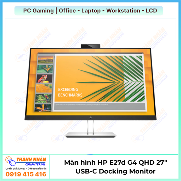 Màn hình HP E27d G4 QHD 2560 × 1440 60Hz USB-C + Webcam