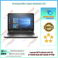 Laptop HP ProBook 640 G3 - i5 7200U ram 8GB SSD 256GB màn hình 14" FHD