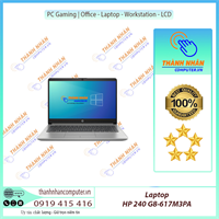 Laptop HP 240 G8-617M3PA Intel core I3(1005G1) Ram 4G SSD Ổ cứng 256GB 14” HD/ Win 11/ Bạc Full New Box