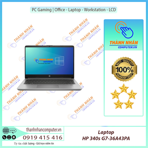 Laptop HP 340s G7-36A43PA  I5(1035G1) 8G SSD 256GB 14” FHD Win 10 FP Xám bạc