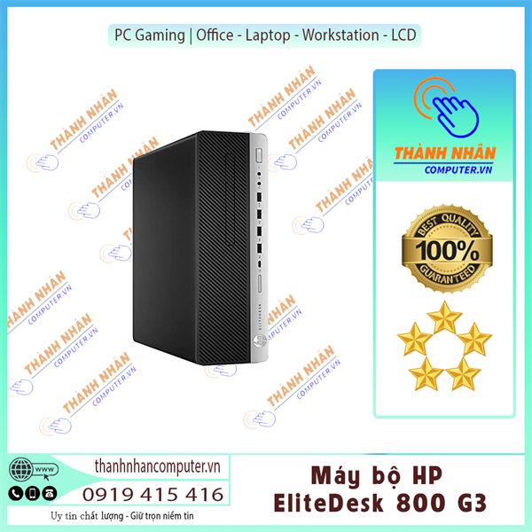 Máy bộ HP EliteDesk 800 G3 SFF Gen 6 Ram 8GB SSD 240GB Like New