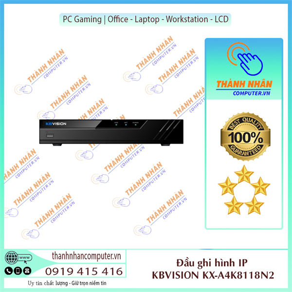 Đầu ghi hình IP 4K 8 kênh KBVISION KX-A4K8118N2/KX-A4K8116N2 New Fullbox