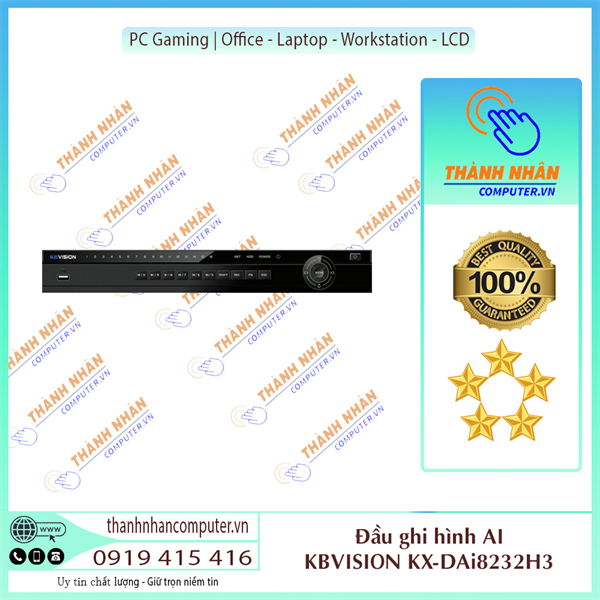 Đầu ghi hình AI HD Analog 32 kênh KBVISION KX-DAi8232H3 New Fullbox