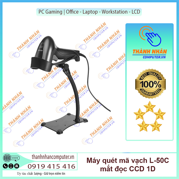 Máy quét Opticon mã vạch cầm tay với mắt đọc CCD 1D L-50C New Fullbox