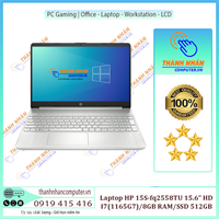 Laptop HP 15S-fq2558TU I7(1165G7)/ 8GB RAM/ SSD 512GB/ 15.6” HD/ Win 11/ Silver, nhựa  New 100% FullBox