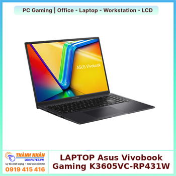 Laptop ASUS Vivobook Gaming K3605VC-RP431W Core i5-13420H 16GB 512GB RTX 3050 4GB 16 inch WUXGA 144Hz Win 11