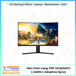 Màn hình Gaming VSP VG3224FC1 (32inch cong / FHD / VA / 240Hz / 1ms / R1500 / Adaptive-Sync)