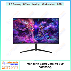Màn hình Gaming VSP VG325CQ (31.5inch / 2K / VA / 165Hz / 1ms / FreeSync) New