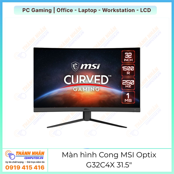 Màn hình Cong MSI Optix G32C4X 31.5 inch FHD VA 250Hz 1ms Like new