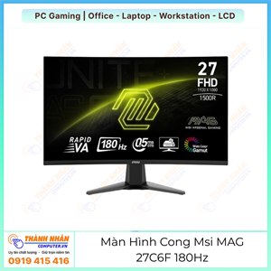 Màn Hình Cong Gaming Msi 27 inch MAG 27C6F Đen 180Hz New