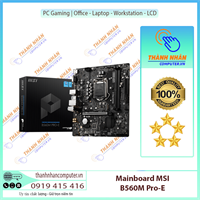 Mainboard MSI B560M PRO-E (Intel B560, Socket 1200, M-ATX,2 khe RAM) New Fullbox