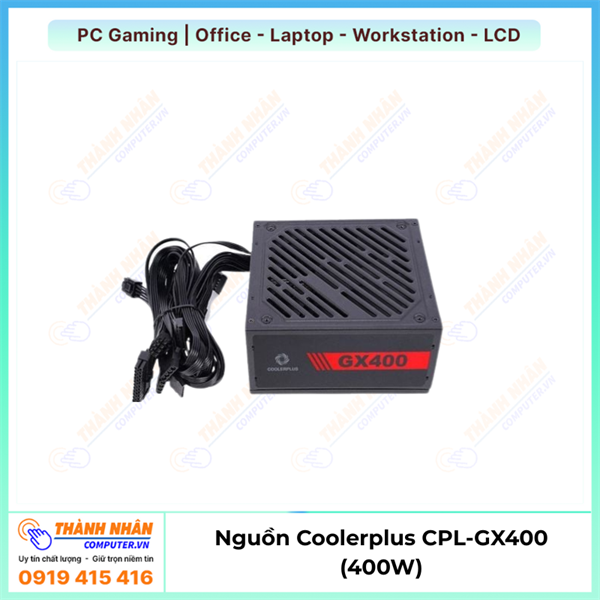Nguồn máy tính Coolerplus CPL-GX400 (400W) chuẩn CE, Rohs - Chính Hãng