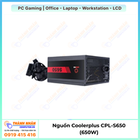 Nguồn máy tính Coolerplus CPL-S650 (650W) Chuẩn CE, Rohs, Active PFC