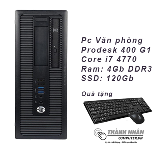 Máy bộ HP Compaq Prodesk 400 G1 SFF Intel Gen 4 Ram 4GB SSD 120GB