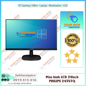 Màn hình LCD PHILIPS 24 Inch Full HD 243V7Q (1920x1080/IPS/60Hz/5ms)  98% .