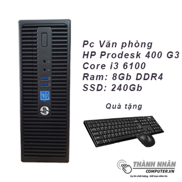 Máy bộ HP Compaq Prodesk 400 G3 SFF Intel Gen 6 / 8GB /240GB Renew FULL BOX