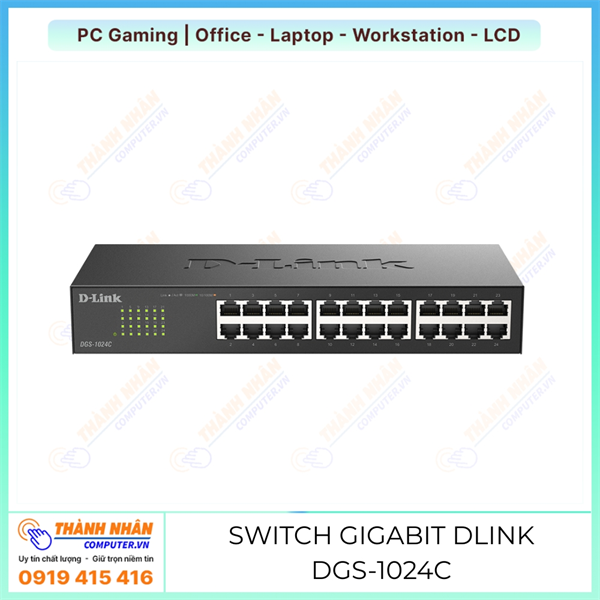 Bộ chuyển mạch Switch Gigabit D-link DGS-1024c - 24port