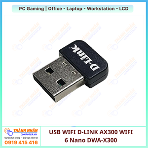 USB WIFI D-LINK AX300 WIFI 6 Nano DWA-X300 băng tần kép